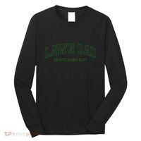 Father Mows Best Funny Lawn Mowing For Lawn Mower Dad Long Sleeve Shirt thumb 0