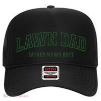 Father Mows Best Funny Lawn Mowing For Lawn Mower Dad Hat thumb 0