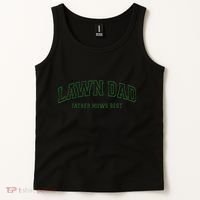 Father Mows Best Funny Lawn Mowing For Lawn Mower Dad Tank Top thumb 2
