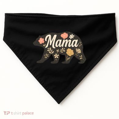 Floral Mama Bear USA-Made Doggie Bandana