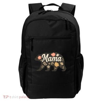 Floral Mama Bear Backpack
