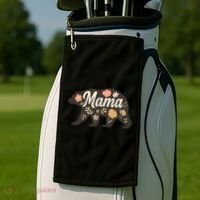 Floral Mama Bear Golf Towel thumb 2