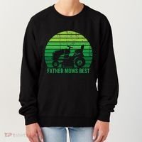 Father Mows Best Lawn Care Dad Mowing Gardener Women's Sweatshirt thumb 0