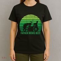 Father Mows Best Lawn Care Dad Mowing Gardener T-Shirt thumb 4