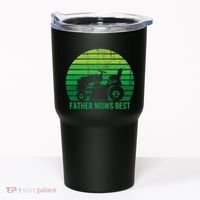 Father Mows Best Lawn Care Dad Mowing Gardener Tumbler thumb 0