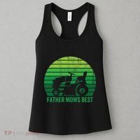 Father Mows Best Lawn Care Dad Mowing Gardener Women's Tank Top thumb 3