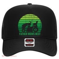 Father Mows Best Lawn Care Dad Mowing Gardener Hat thumb 0