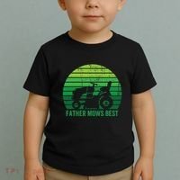Father Mows Best Lawn Care Dad Mowing Gardener Toddler T-Shirt thumb 2