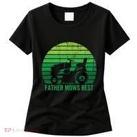 Father Mows Best Lawn Care Dad Mowing Gardener Women's T-Shirt thumb 0