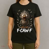 F-Caw-F Messy Baby Chicken Bird Shocked Face Feather Chaos T-Shirt thumb 4