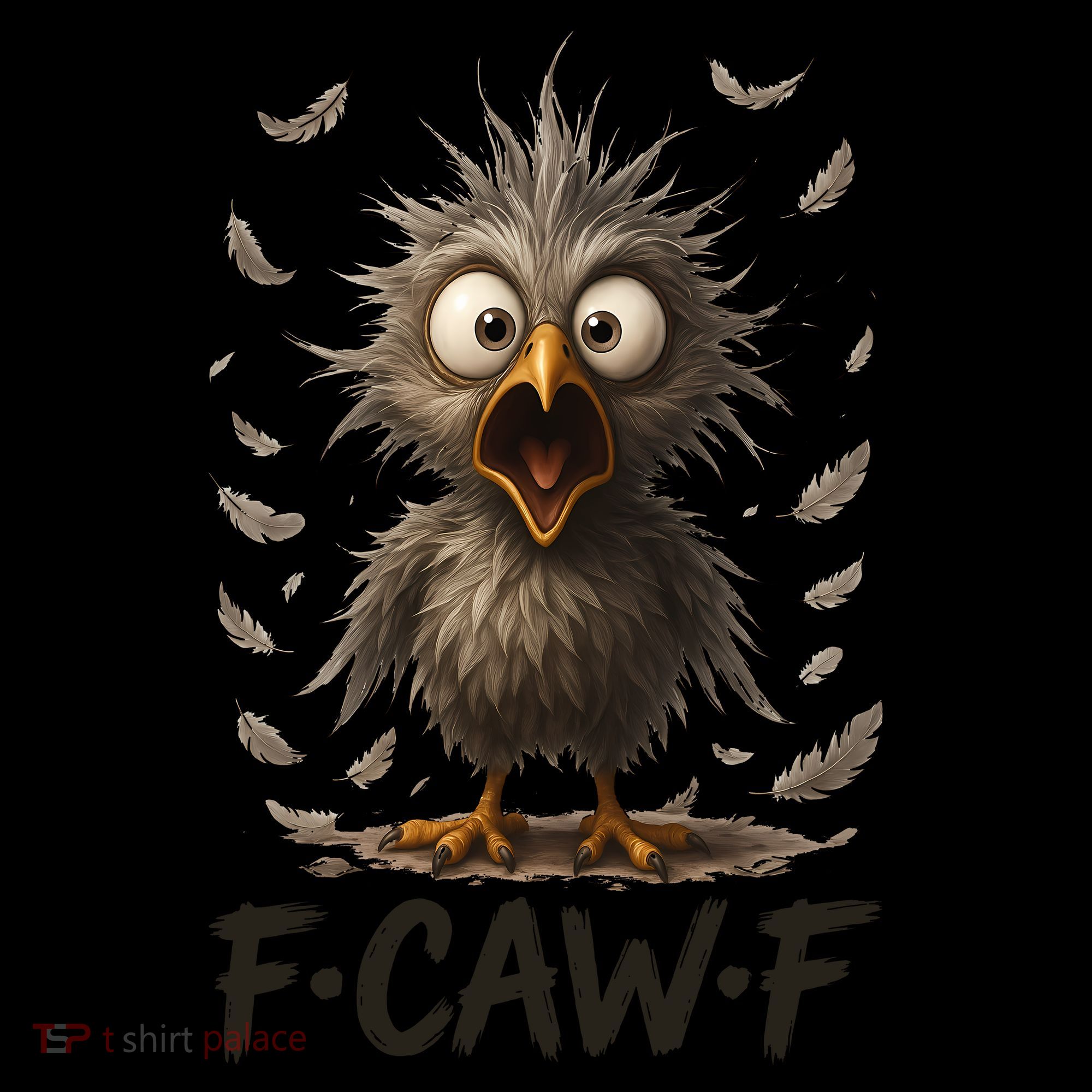 F-Caw-F Messy Baby Chicken Bird Shocked Face Feather Chaos Coffee Mug