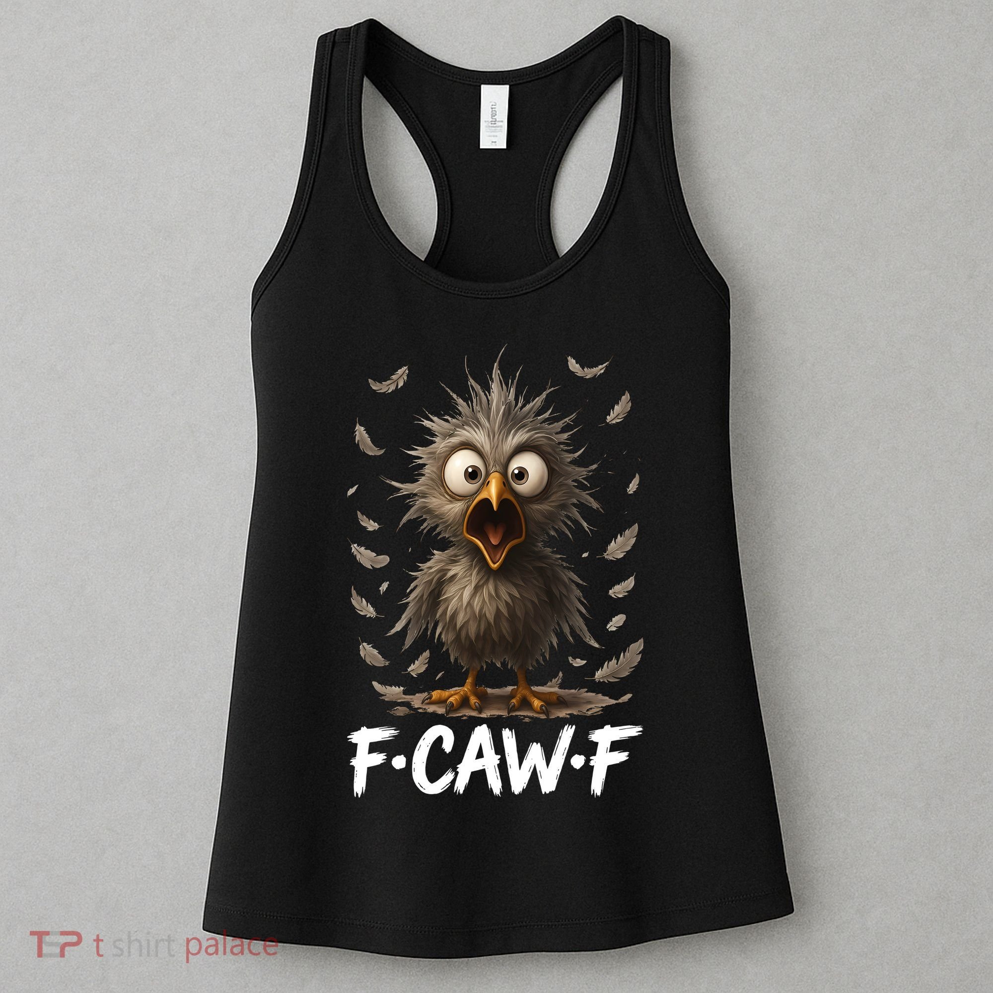 F-Caw-F Messy Baby Chicken Bird Shocked Face Feather Chaos Women's Tank Top