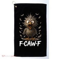 F-Caw-F Messy Baby Chicken Bird Shocked Face Feather Chaos Golf Towel thumb 0