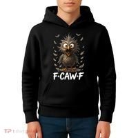 F-Caw-F Messy Baby Chicken Bird Shocked Face Feather Chaos Kids Hoodie thumb 4