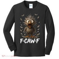 F-Caw-F Messy Baby Chicken Bird Shocked Face Feather Chaos Kids Long Sleeve Shirt thumb 0