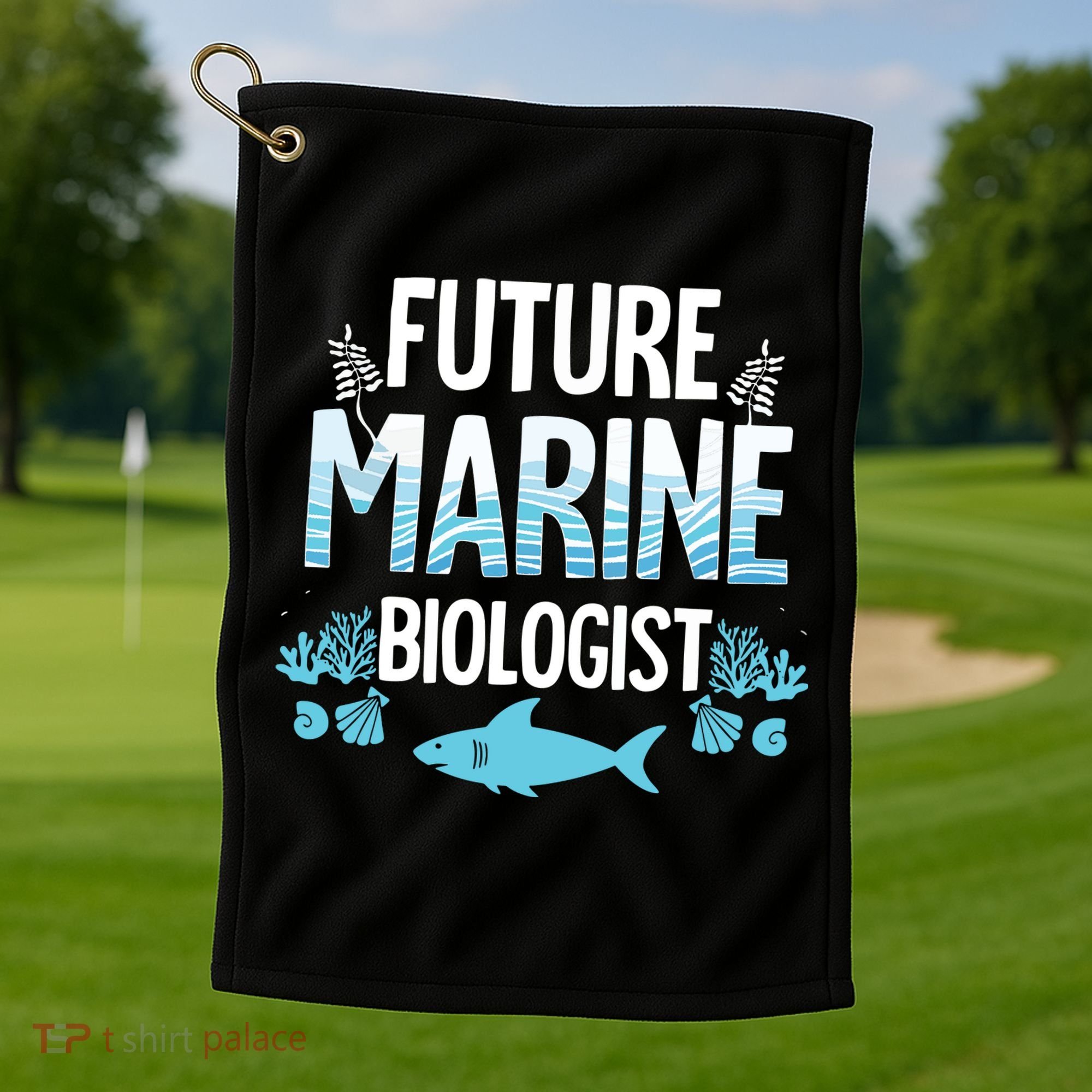 Future Marine Biologist Gift For Teens Funny Biology Golf Towel