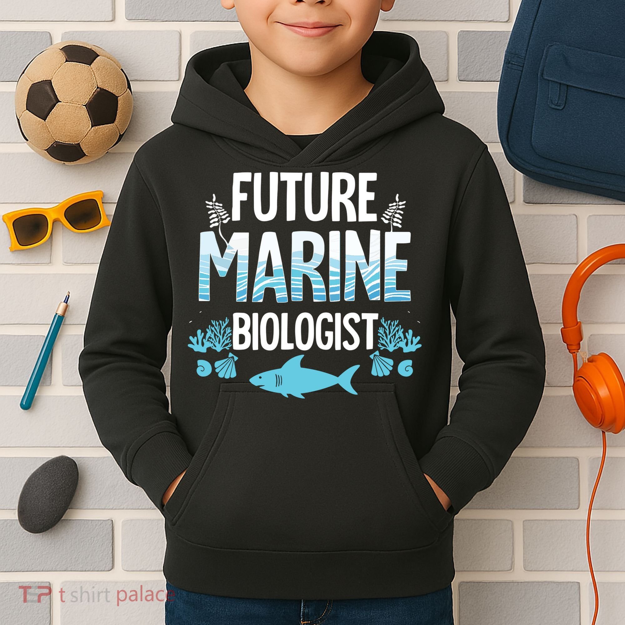 Future Marine Biologist Gift For Teens Funny Biology Kids Hoodie