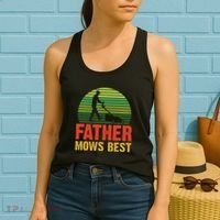 Father Mows Best Women's Tank Top thumb 2