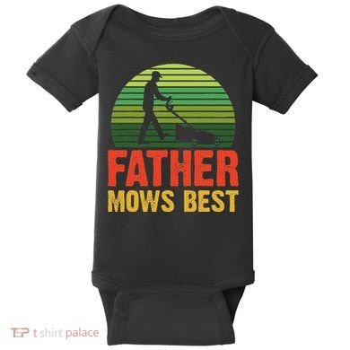 Father Mows Best Baby Bodysuit