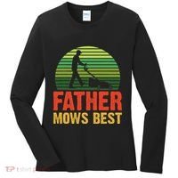 Father Mows Best Women's Long Sleeve Shirt thumb 0
