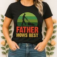 Father Mows Best Women's T-Shirt thumb 2