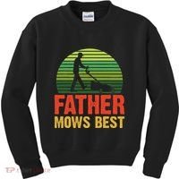 Father Mows Best Kids Sweatshirt thumb 0
