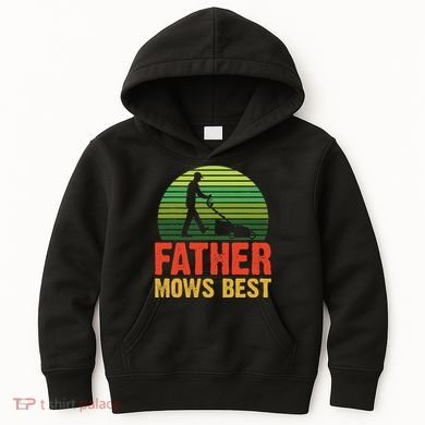 Father Mows Best Kids Hoodie