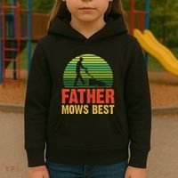 Father Mows Best Kids Hoodie thumb 3