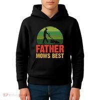 Father Mows Best Kids Hoodie thumb 4