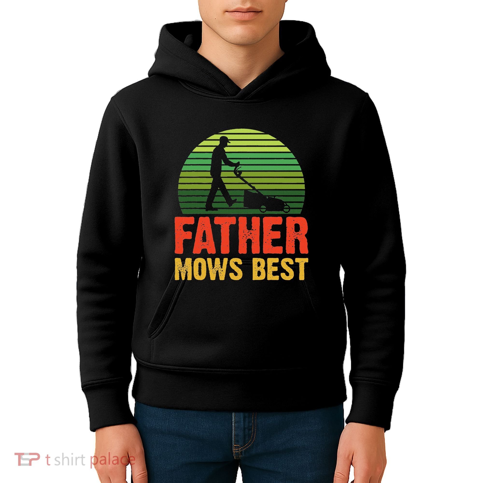 Father Mows Best Kids Hoodie