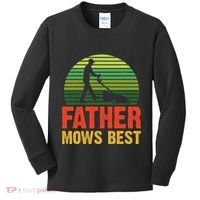 Father Mows Best Kids Long Sleeve Shirt thumb 0