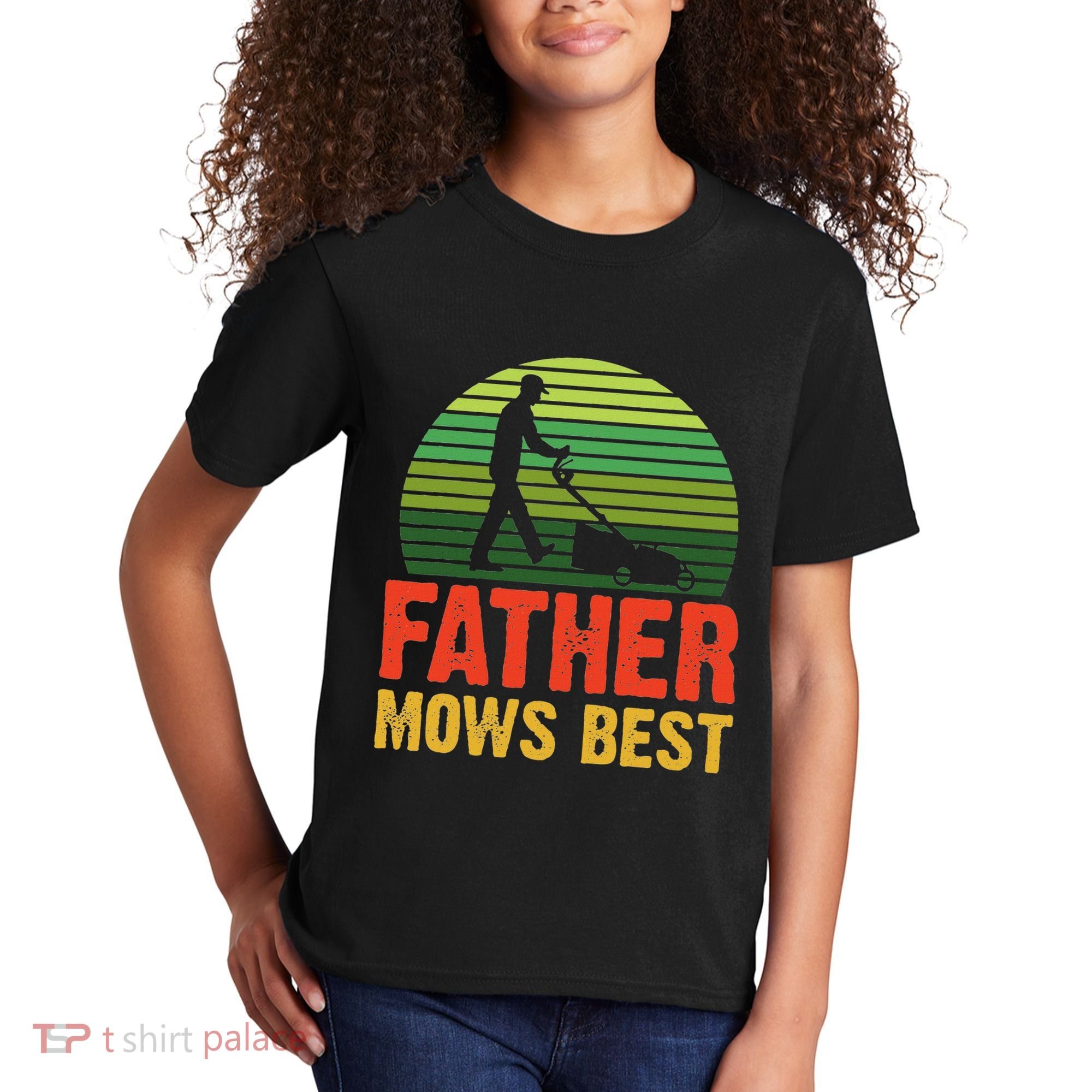 Father Mows Best Kids T-Shirt