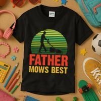 Father Mows Best Kids T-Shirt thumb 3