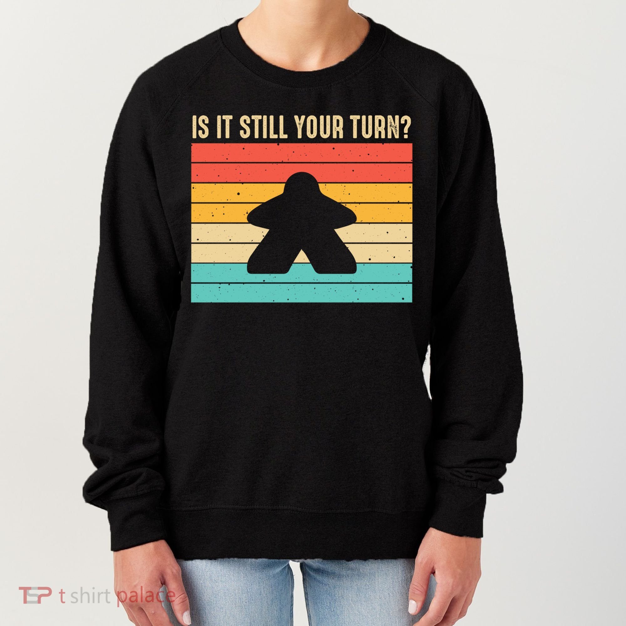 Funny Meeple Board Game Lover Rpg Board Gamer Cute Gift Women's Sweatshirt