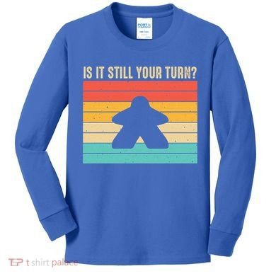 Funny Meeple Board Game Lover Rpg Board Gamer Cute Gift Kids Long Sleeve Shirt