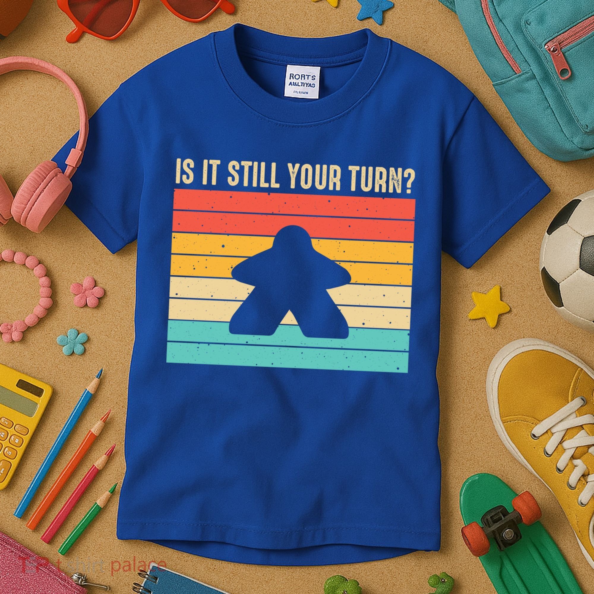 Funny Meeple Board Game Lover Rpg Board Gamer Cute Gift Kids T-Shirt