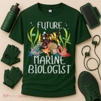 Future Marine Biologist For Students Biology Cooling Performance Crew T-Shirt thumb 3