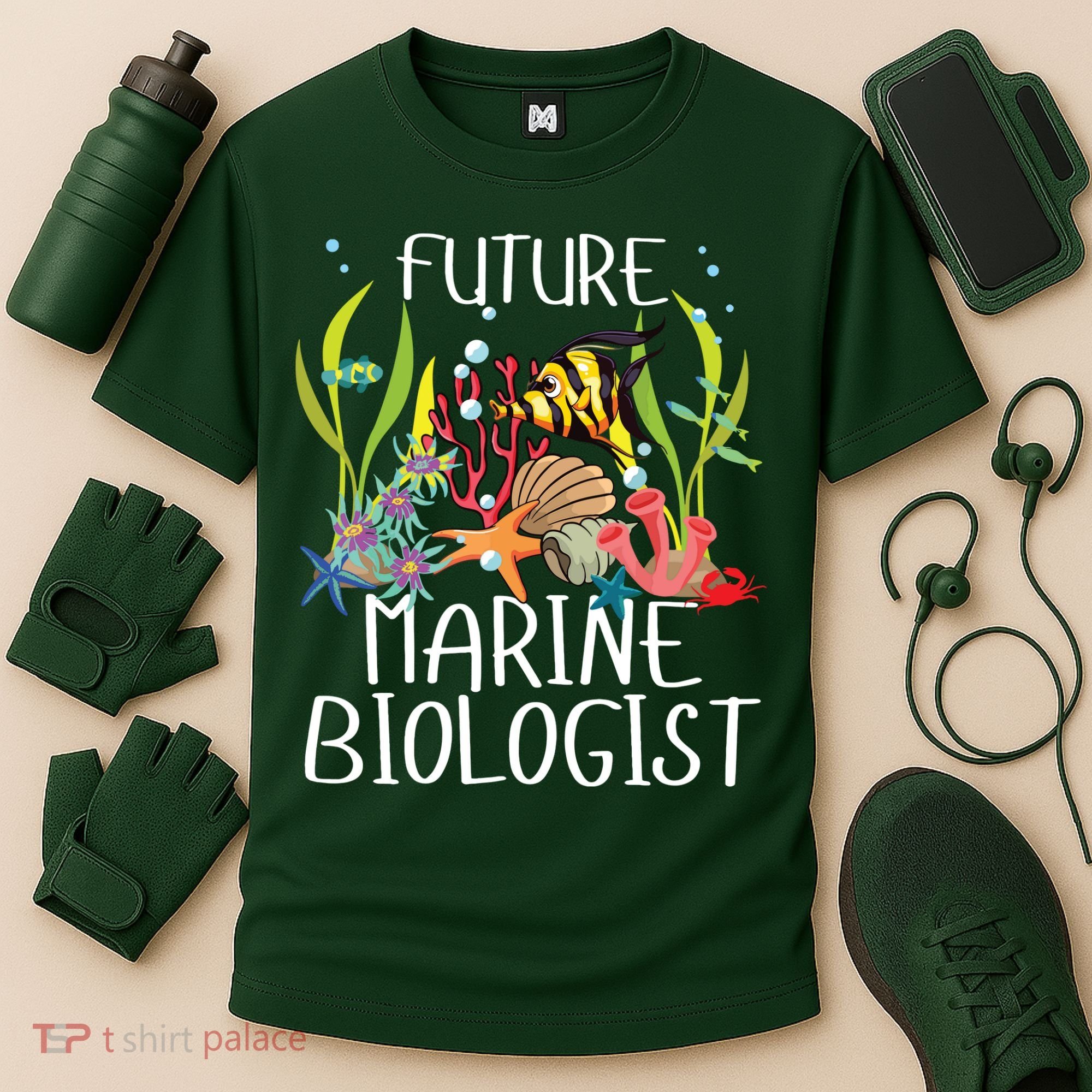 Future Marine Biologist For Students Biology Cooling Performance Crew T-Shirt