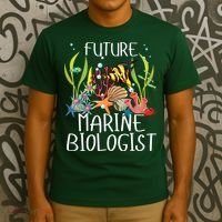 Future Marine Biologist For Students Biology T-Shirt thumb 3