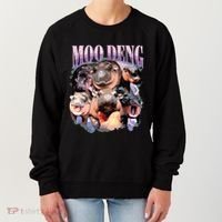 Funny Moodeng Baby Pygmy Hippo Cute Zoo For Family Women's Sweatshirt thumb 0