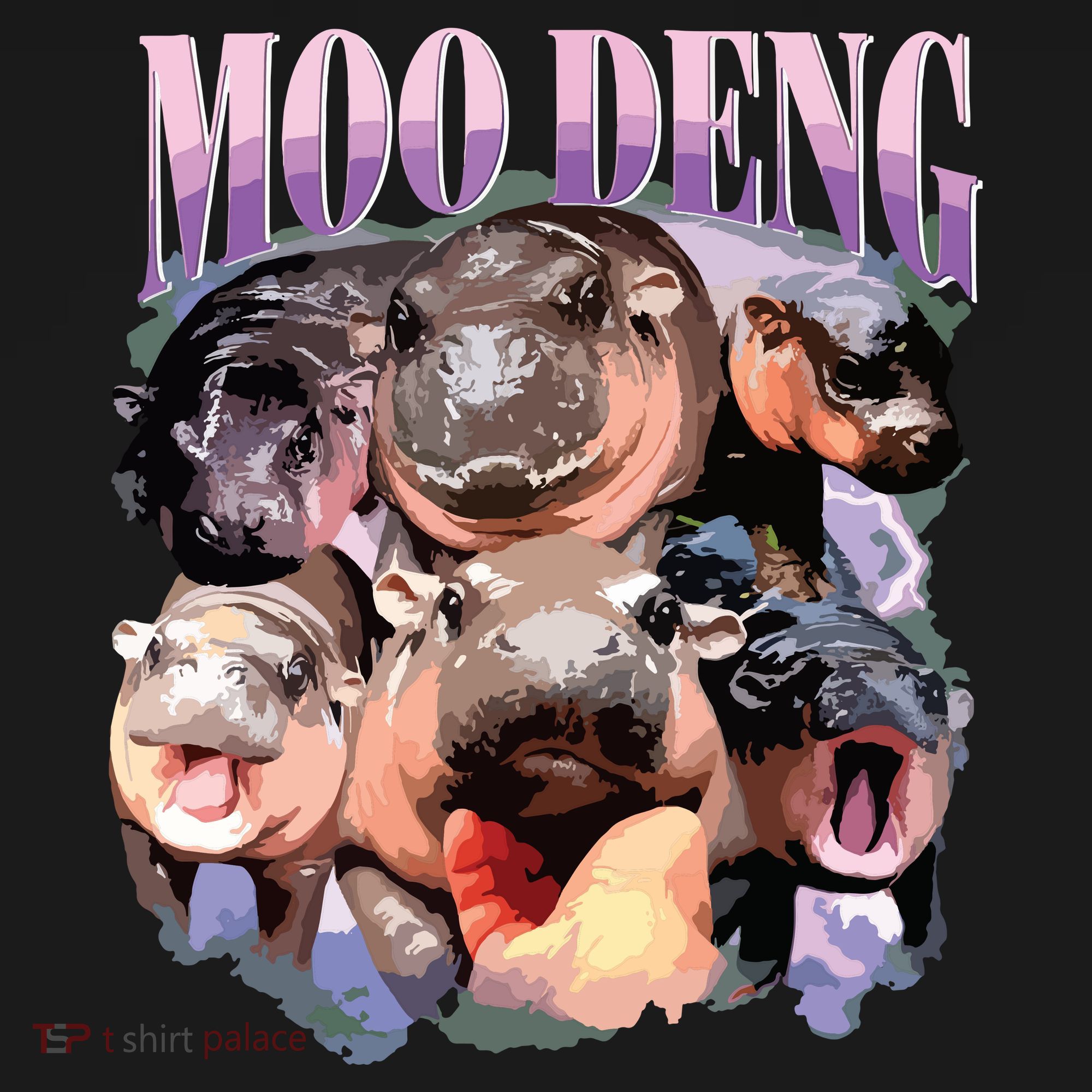 Funny Moodeng Baby Pygmy Hippo Cute Zoo For Family Long Sleeve Shirt