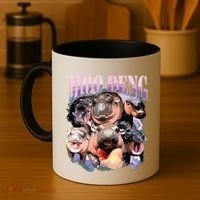 Funny Moodeng Baby Pygmy Hippo Cute Zoo For Family Coffee Mug thumb 4