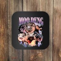 Funny Moodeng Baby Pygmy Hippo Cute Zoo For Family Coaster thumb 0