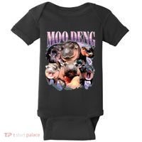 Funny Moodeng Baby Pygmy Hippo Cute Zoo For Family Baby Bodysuit thumb 0