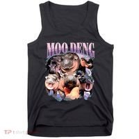 Funny Moodeng Baby Pygmy Hippo Cute Zoo For Family Tank Top thumb 0