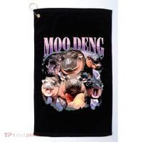 Funny Moodeng Baby Pygmy Hippo Cute Zoo For Family Golf Towel thumb 0