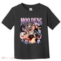 Funny Moodeng Baby Pygmy Hippo Cute Zoo For Family Toddler T-Shirt thumb 0