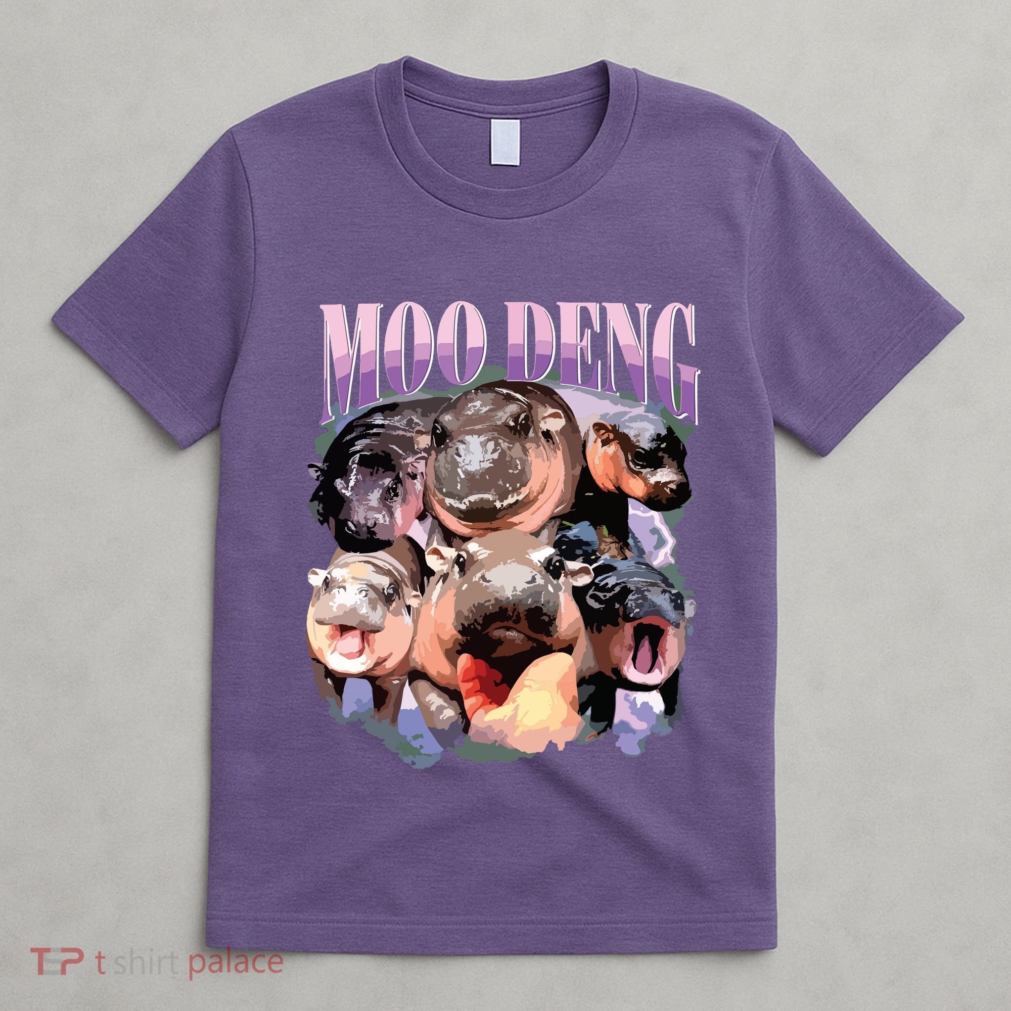 Funny Moodeng Baby Pygmy Hippo Cute Zoo For Family T-Shirt