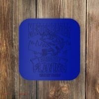 Fishing Master Baiter Always Playing With My Tackle Father's Day Gift Coaster thumb 0