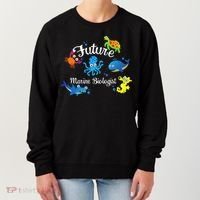 Future Marine Biologist Job Ocean Animal Lover Whale Turtle Women's Sweatshirt thumb 0